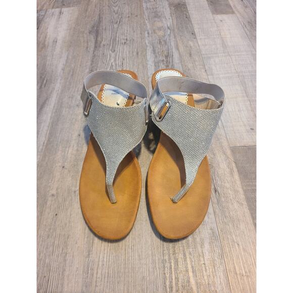 Cherie silver 3inch wedge size 7.5M woman's shoe - Picture 2 of 10